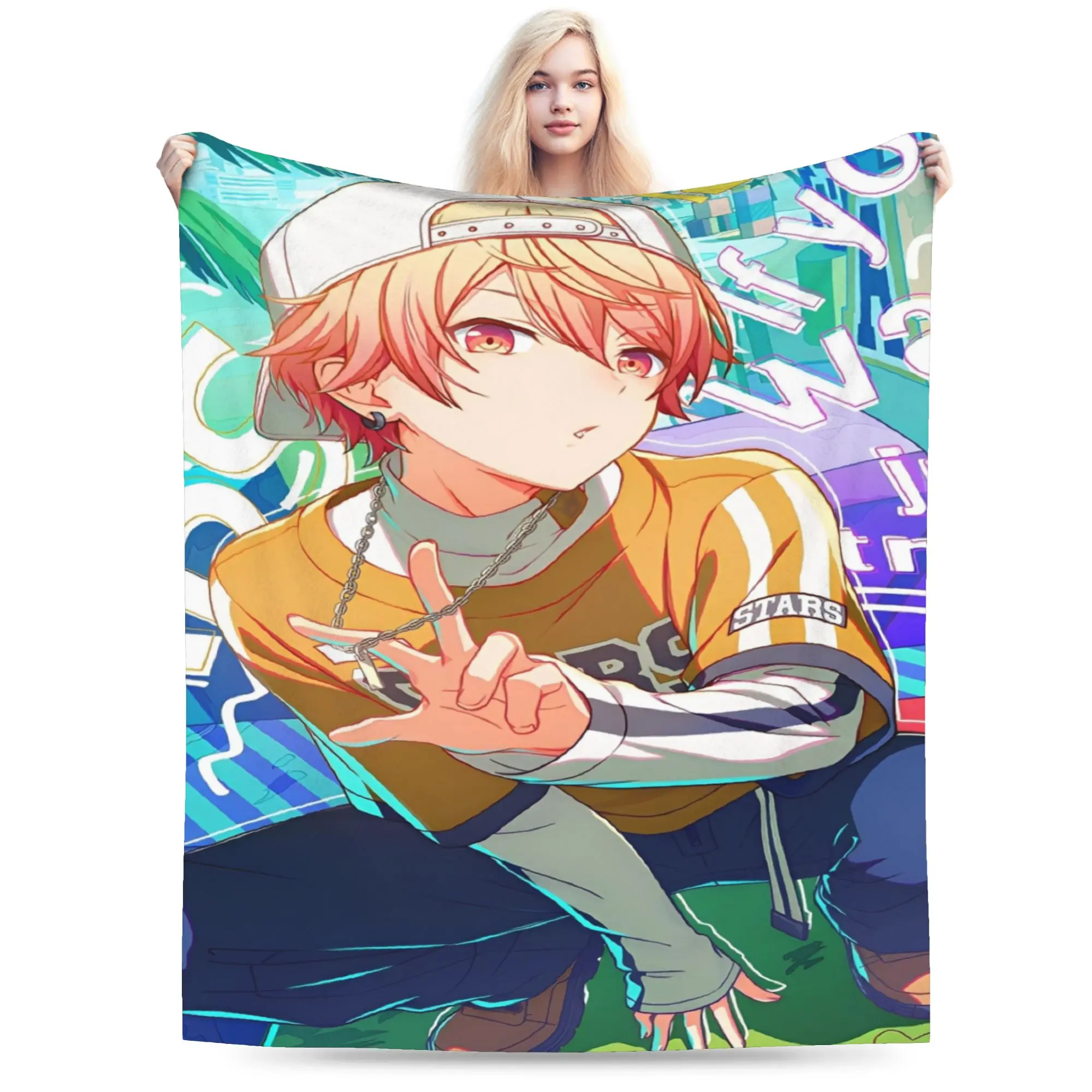 Relax sekai tsukasa tenma Blanket Stuff Room Decorative  Throw Blankets Warm Fleece for Car