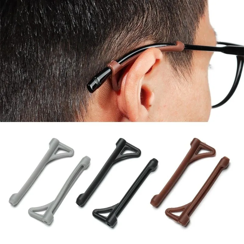 1/10pairs Silicone Anti-slip Ear Hook Grip Glasses Elastic Grip Temple Tip Stoppers Holder Eyeglasses Eyewear Retainer Fasteners