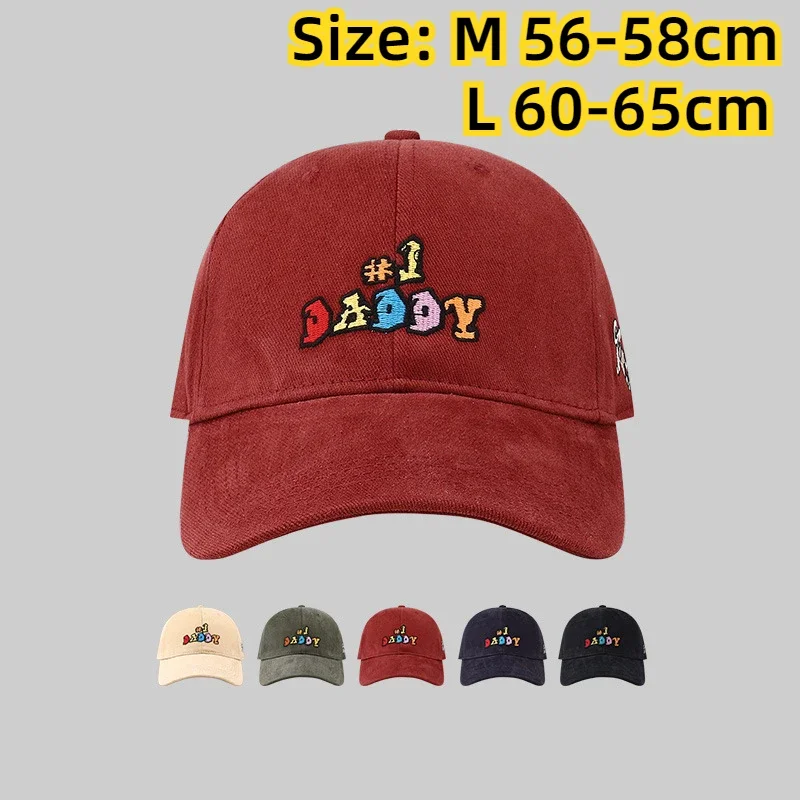 

XXL Big Size Baseball Caps DADDY Letters Big Head Soft Cotton Extra Large Size Women's Low Profile Golf Hats OverSize Caps Men