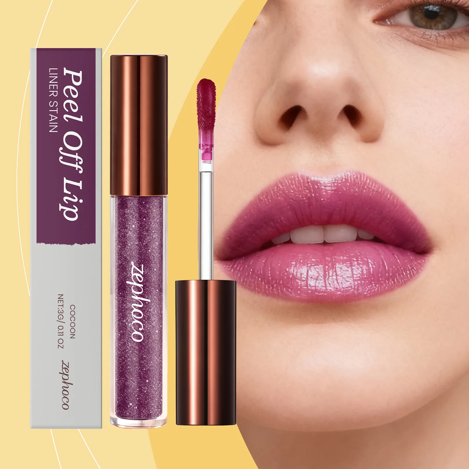 Peel Off Lip Liner Long Lasting Waterproof Transfer-Proof Lip Tint Stain Non-stick High Pigmented Lip Gloss Lipliner Tattoo