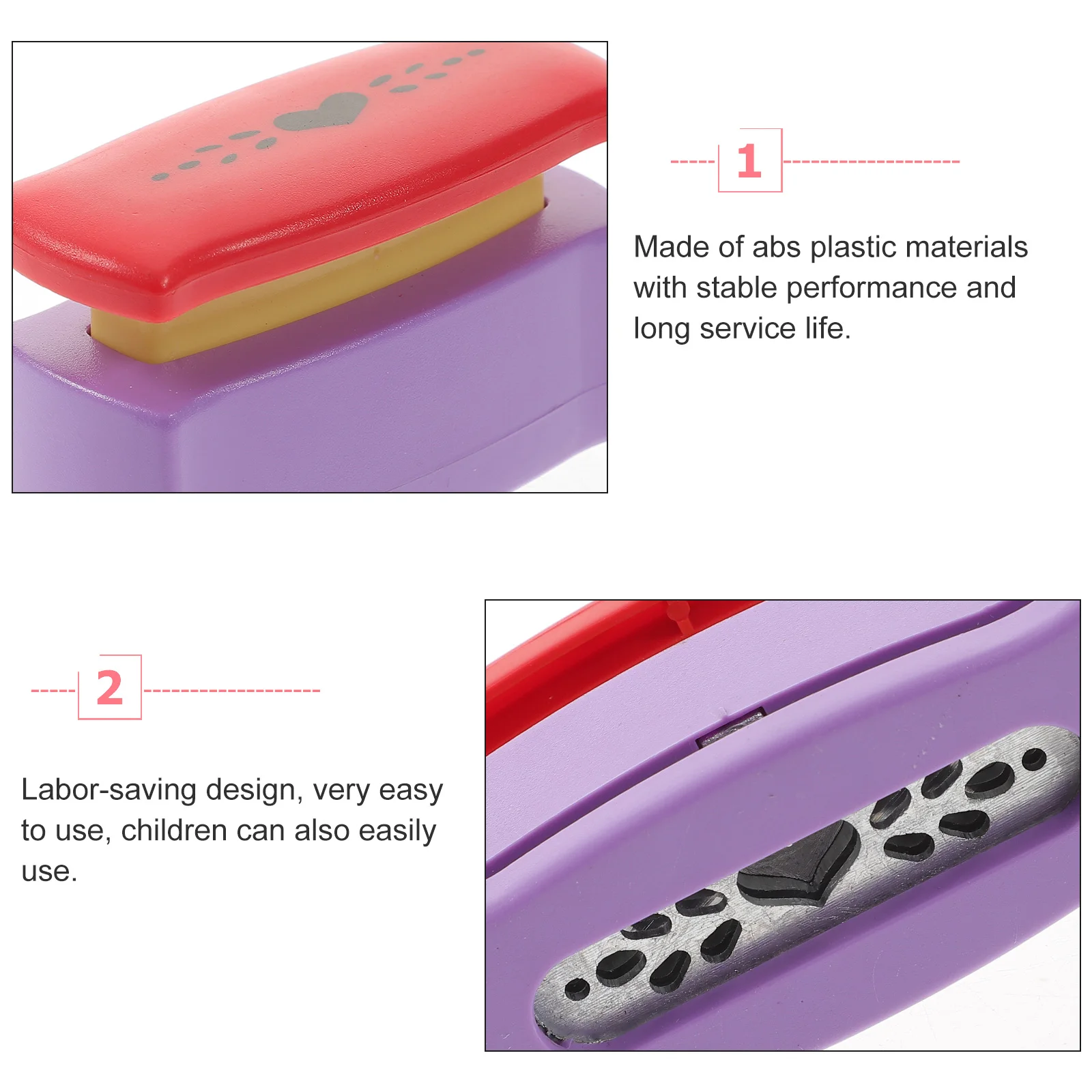

DIY Paper Punch Scrapbook Hole Maker Edge Embosser Plastic Tools for Kids Crafting Lovely Shape Puncher Card Making Gifts