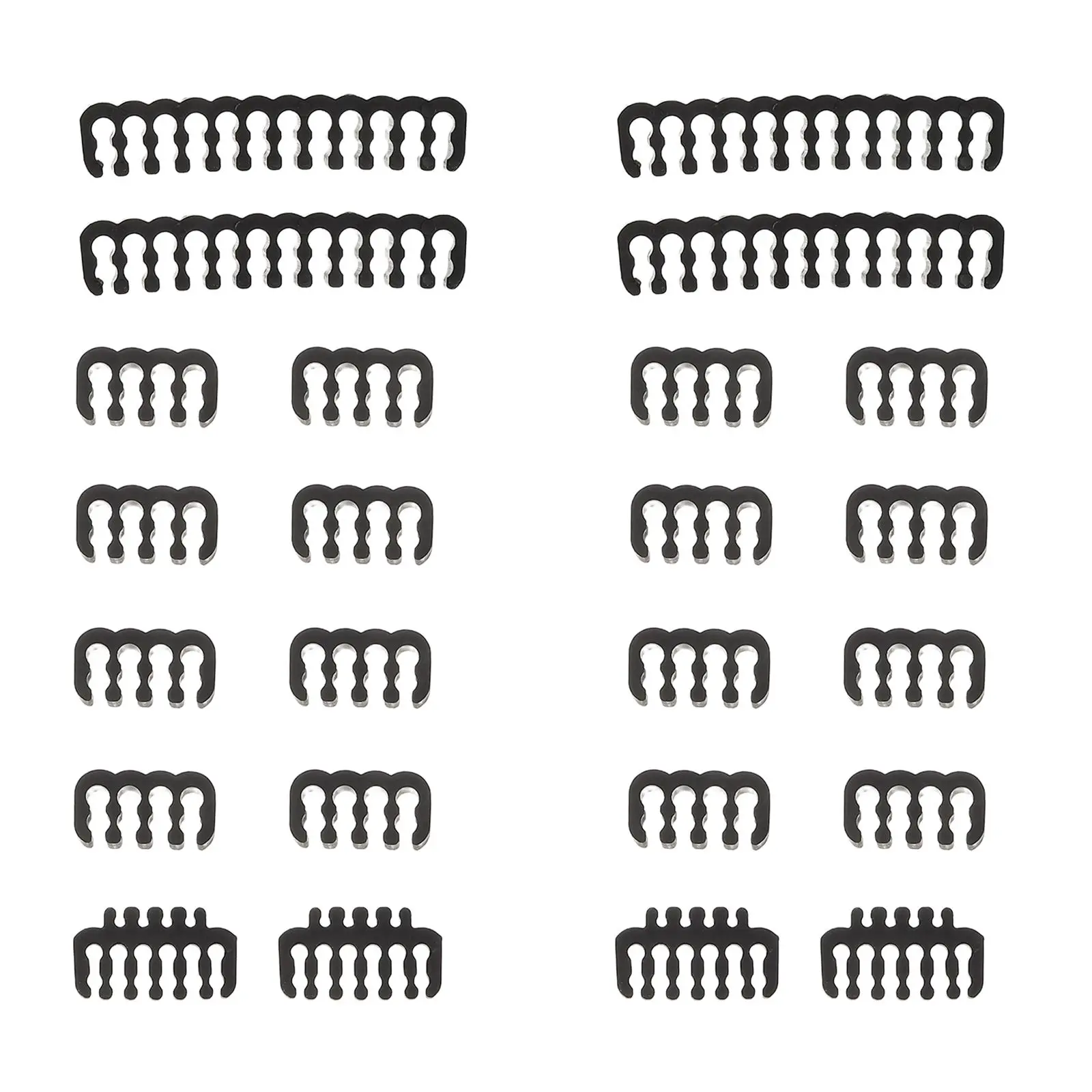 

24 Pcs Manager Wire Comb Straps ganizers Desktop Cable Clips PC Case Power Cords Management Kit Zip Ties Cord Clips