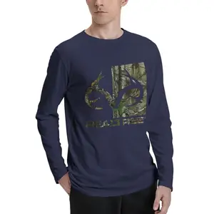 Realtree American Deer Buck Logo Jagd Camo Langarm T-Shirt T-Shirt T-Shirt Single Vintage Beste Qualität 12 Hauptverkauf Royal Shirt - №12