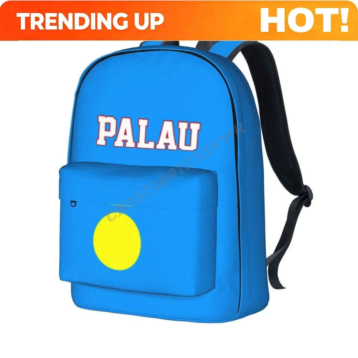 Custom Bag Unisex Backpack Palau Flag Stitch Schoolbag Messenger Bag Case Laptop Travel Bag Mochila Gift