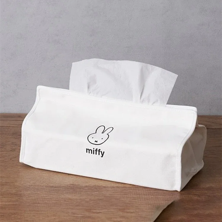 Kawaii Cartoon Miffy Kaninchen Papier Box Nette Wohnzimmer Desktop Tissue Box Kann Auto Tissue Tasche Weihnachten Geschenk Spielzeug