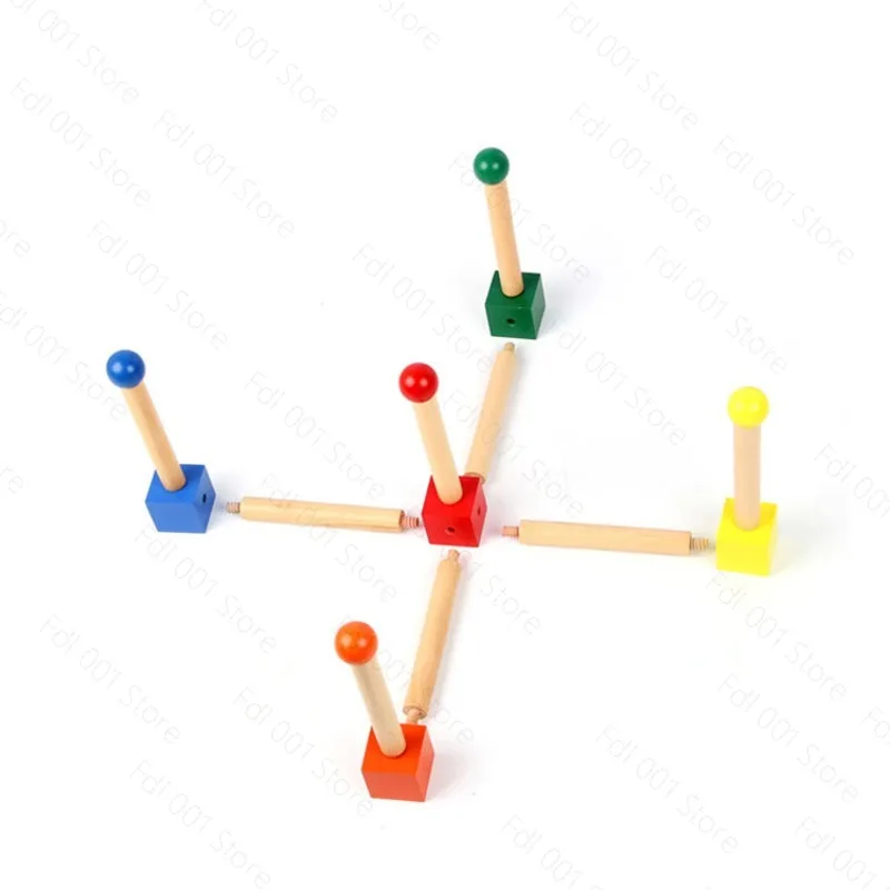 Wooden Stacked  Development Brain Teaching  Educational