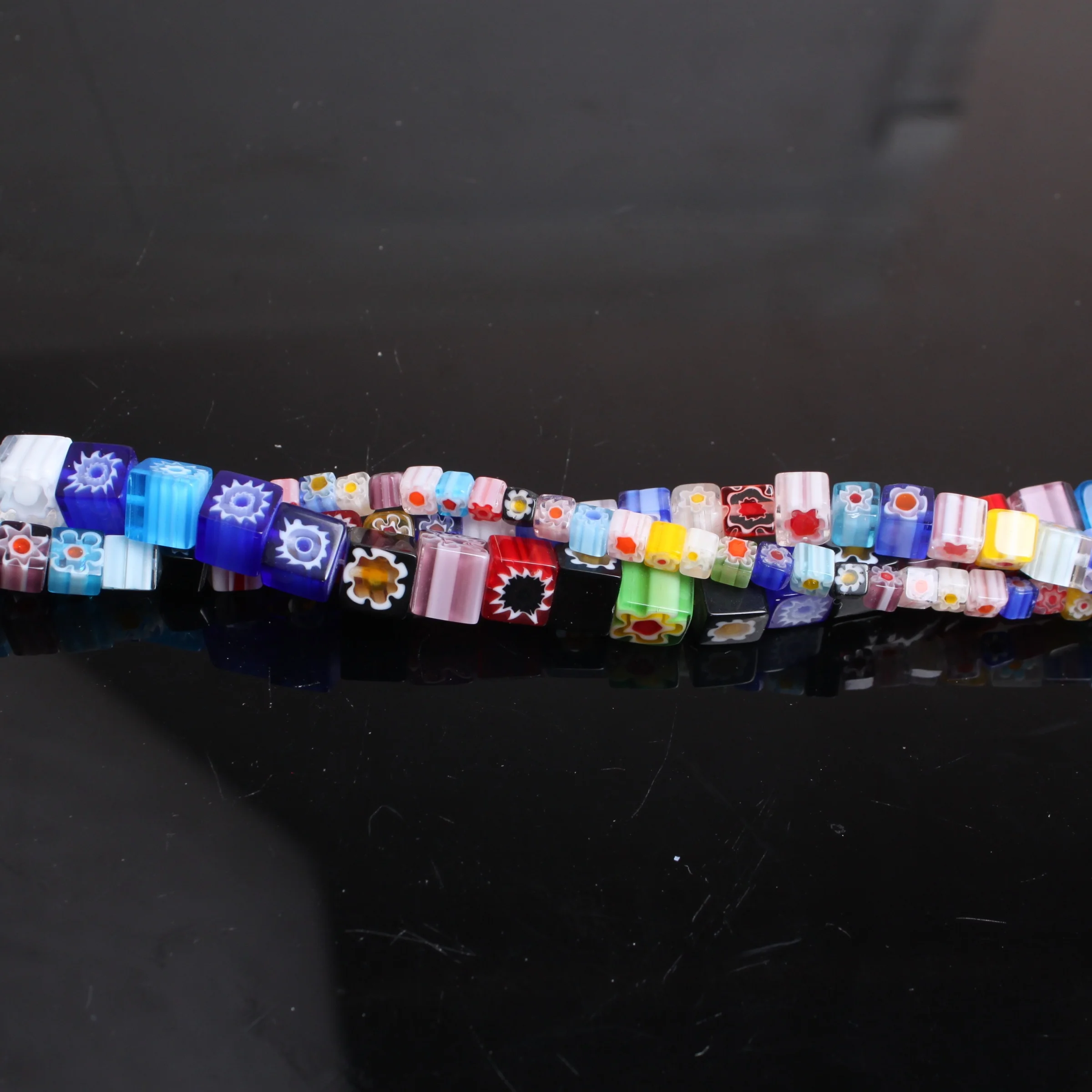 

Liuli цветочный язык квадратный тысяча цветов стеклянная бусина DIY ювелирные изделия браслет ожерелье материал ручной работы браслет бусина