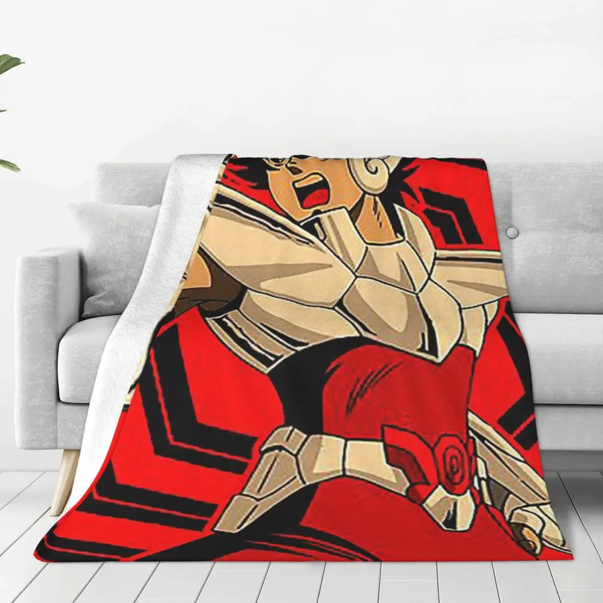 Knights Of The Zodiac Pegasus Seiya Saint Anime Blankets Soft Warm Flannel Throw Blanket Bedding for Bed Picnic Travel Home Sofa