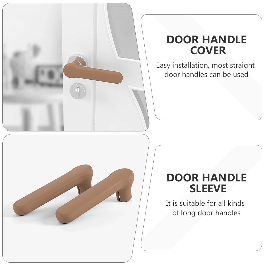 

1pcs Door Handle Protector Silicone Cover For Long Handle Room Household Door Pull Accessory
