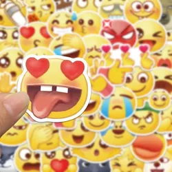 124pcs/pack  Smiling Crying Expression Cute Face Stickers DIY Diary Laptop Luggage Skateboard Graffiti Decals Fun Classic Toy