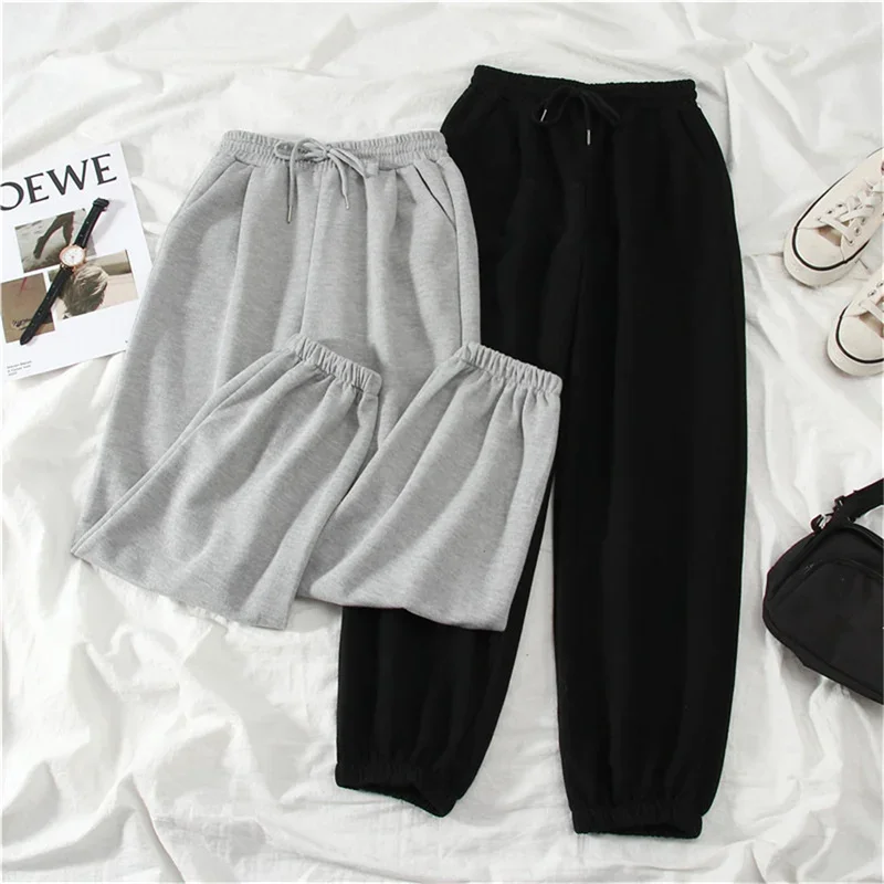 Gray Men women Sweatpants Autumn New Baggy Fashion Oversize Sports Pants Black Unisex Fashion Streetwear winter JoggersTrousers