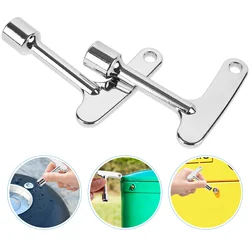 2 Pcs Trash Can Key Spanner Keys Waste Bin Garbage Dustbin Bins Door Lock Tool for