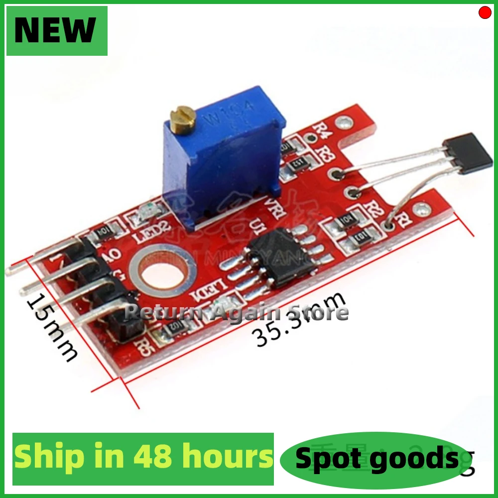 KY-024 Linear Hall Sensor Module LM393 Hall Sensor Module Applicable