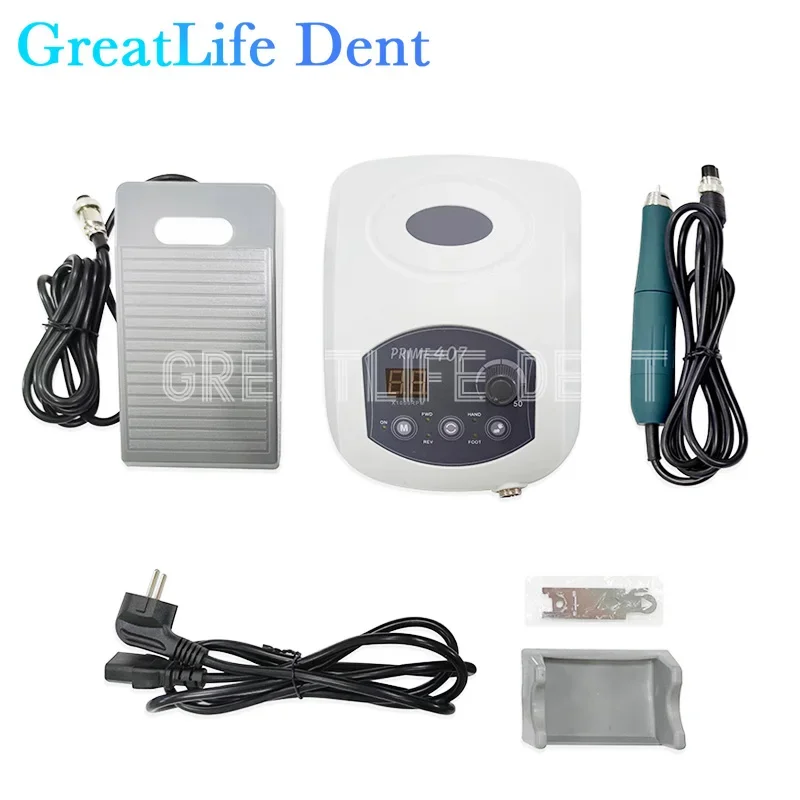 GreatLife 230W Dental Micromotor Brushless 50000RPM Torsion 9.8N PRIME 407 Dentistry Handpiece Electric Polishing Device