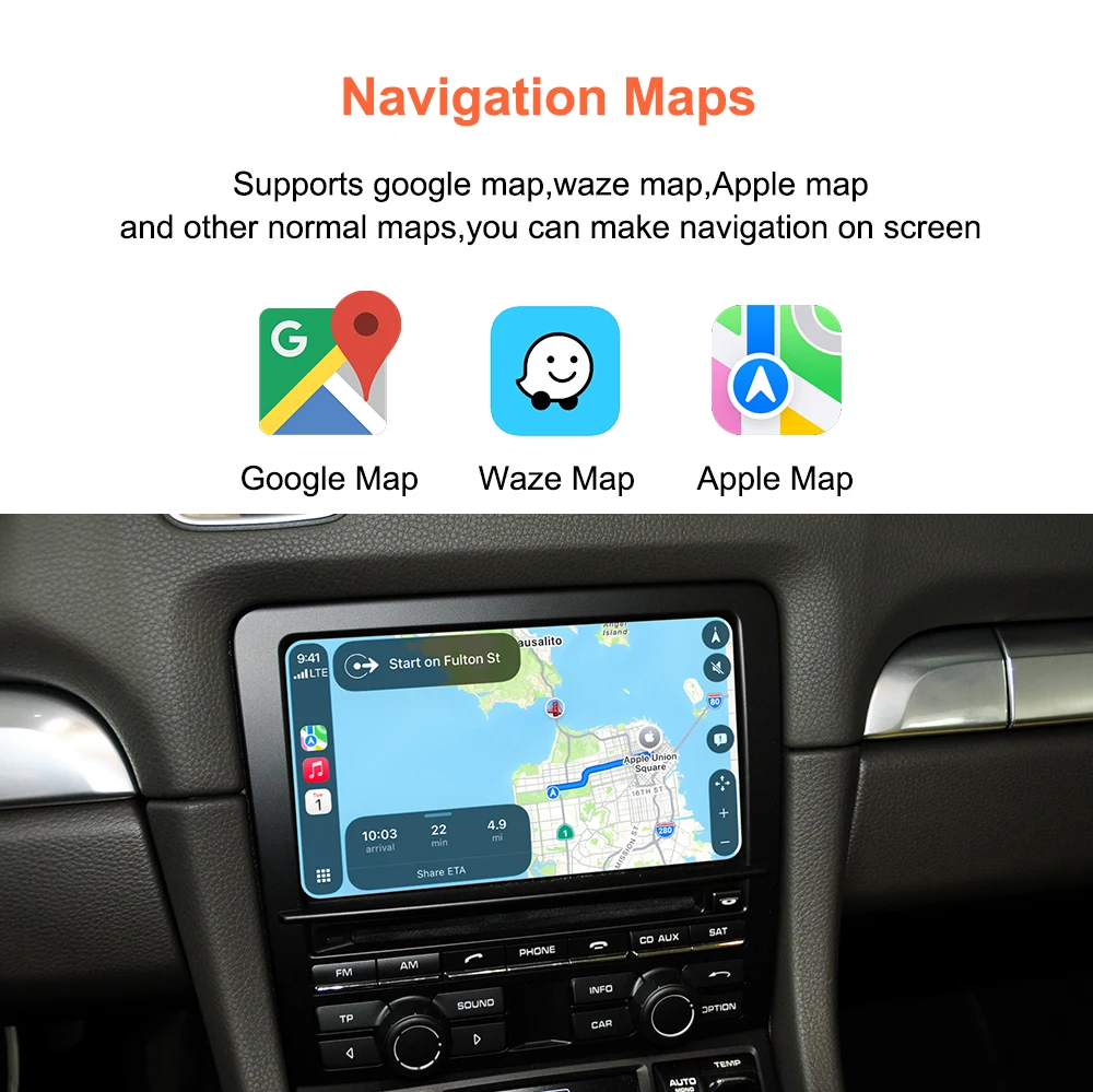Bonroad OEM Screen Upgrade Decoder Box für Porsche CDR3.1 System Cayenne Boxster Panamera 2010-2016 Carplay Android Auto Modul – Detail 10