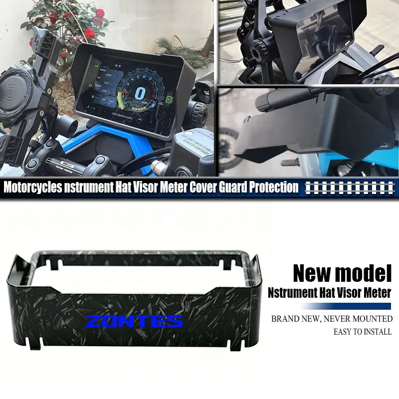 ZT368G Motorcycle Dashboard Sunshade Guard For ZONTES 368G G368 368 G 2024 2025 Anti-Glare UV-Resistant Instrument Screen Cover