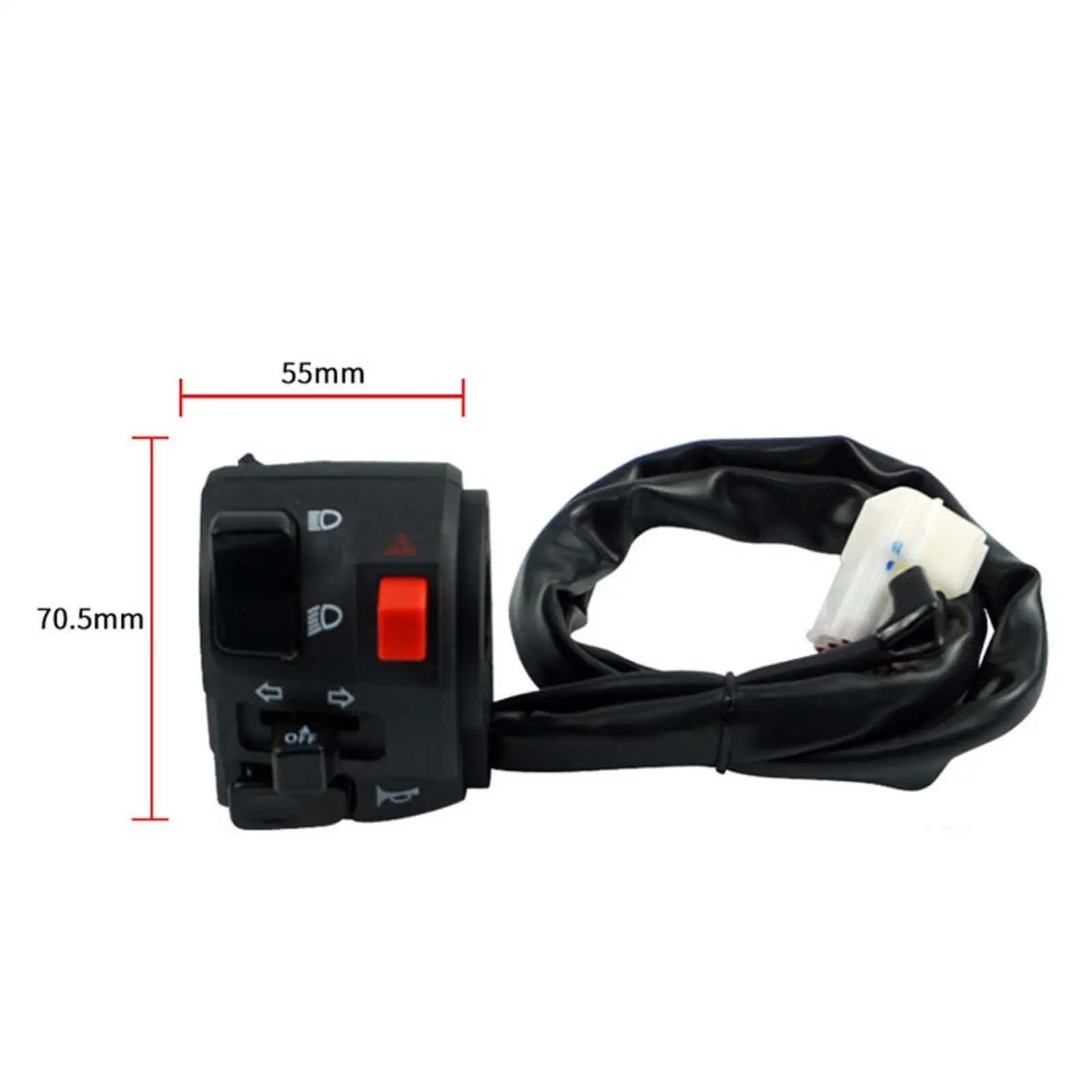 Sakelar Kontrol Stang Sepeda Motor Putaran Universal Praktis/8 Inci 22Mm