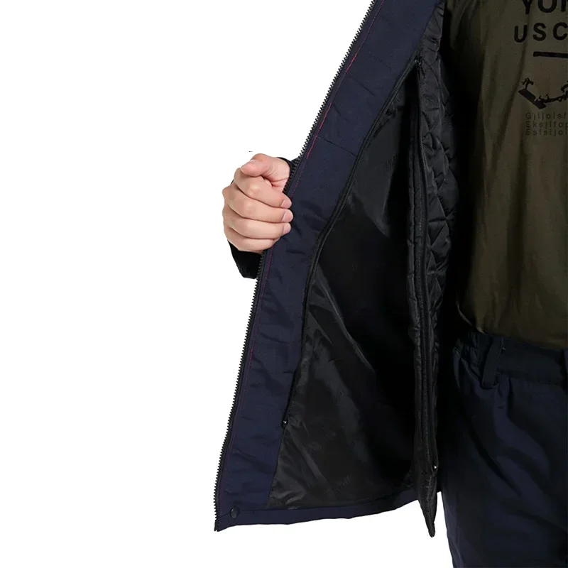 ฤดูหนาว WARM หนาแจ็คเก็ตเสื้อผ้าทํางานกลางแจ้ง Coat Workshop โรงงานซ่อมรถยนต์ผ้าฝ้ายเบาะทนทาน Porter Tops