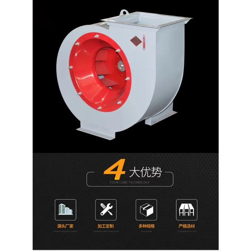 High Speed 4-72 Centrifugal Fans air Drying Blower Kitchen Exhaust Fume Low Noise Heavy Industrial Exhaust Fan