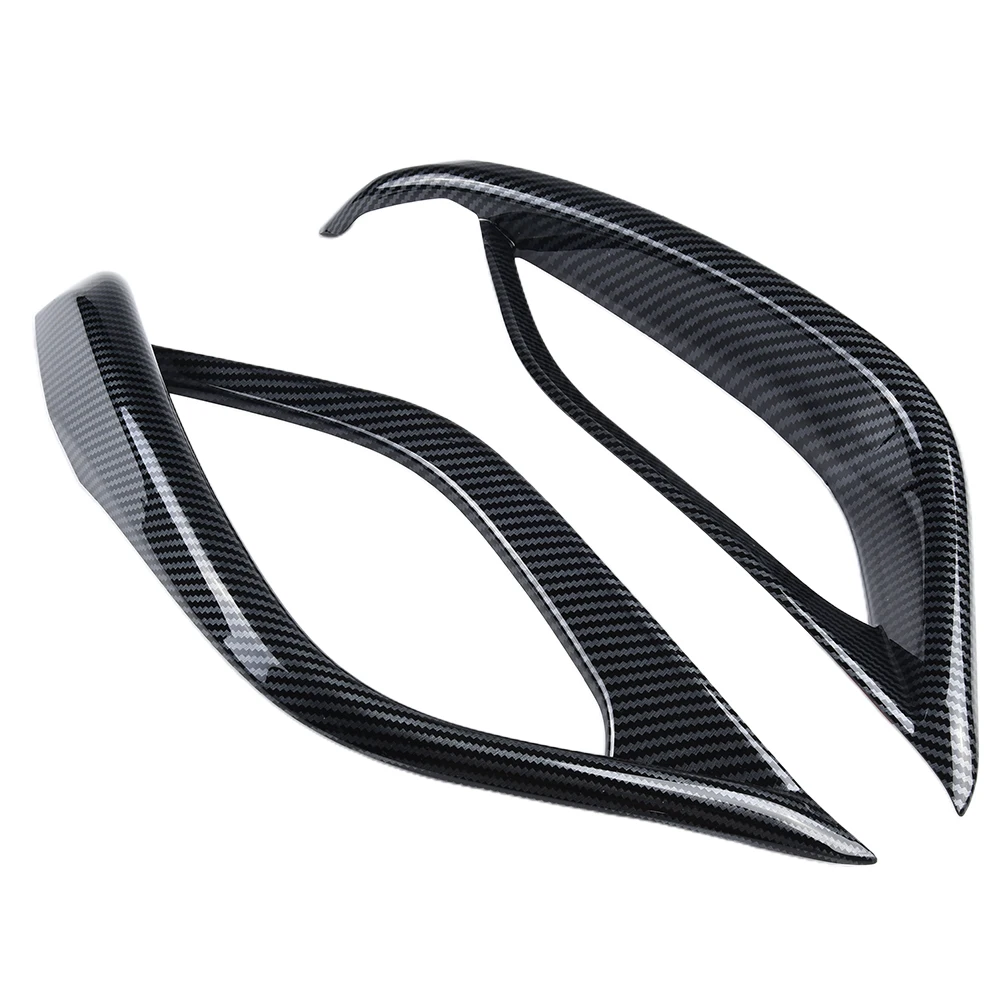 Decorative Frames Interior Trim Car Accessories 2pcs ABS Anti-scratch Strips Carbon Fiber Exterior Modification
