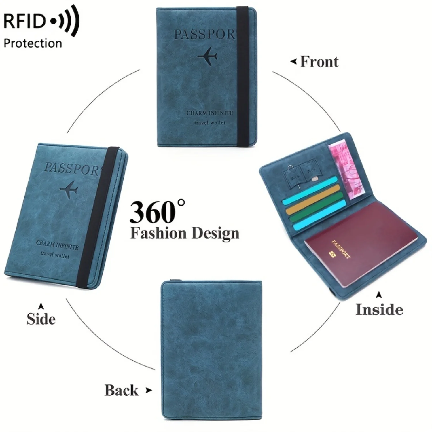 RFID Anti-theft Multi-card Passport Bag - Stylish & Secure Travel Document Holder
