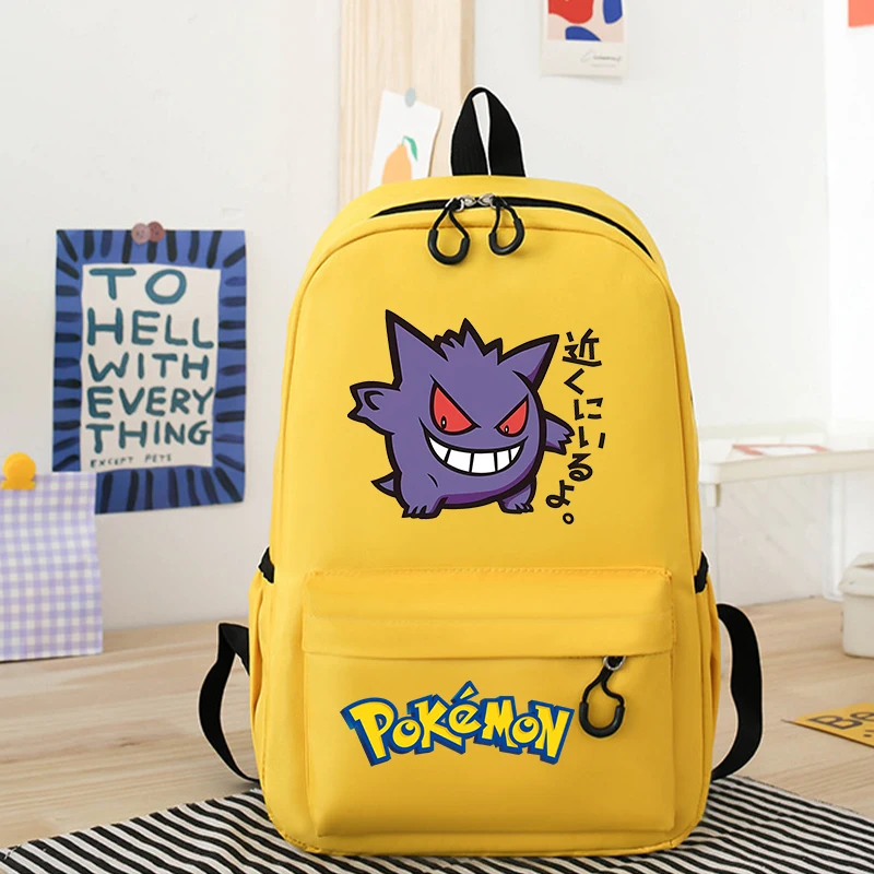 

Рюкзаки с изображением покемонов, аниме, Пикачу, Генгар, Эevee, школьные сумки большой вместимости, сумки на плечо с героями мультфильмов, школьные принадлежности для мальчиков и девочек, подарок