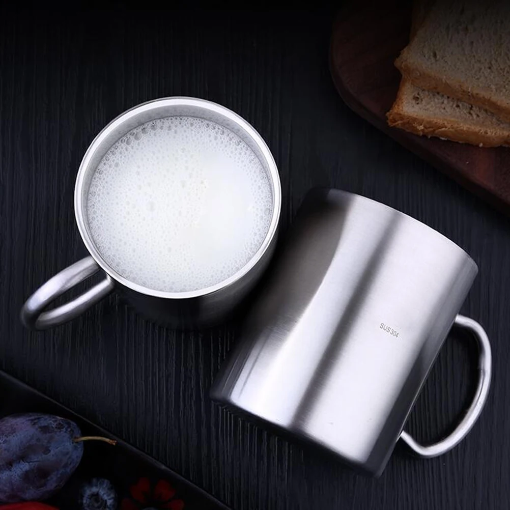 

1Pcs Stainless Steel Cup Large Size Home Use Beer Mug Water Cup Polished Handle Practical Design Beer Mug