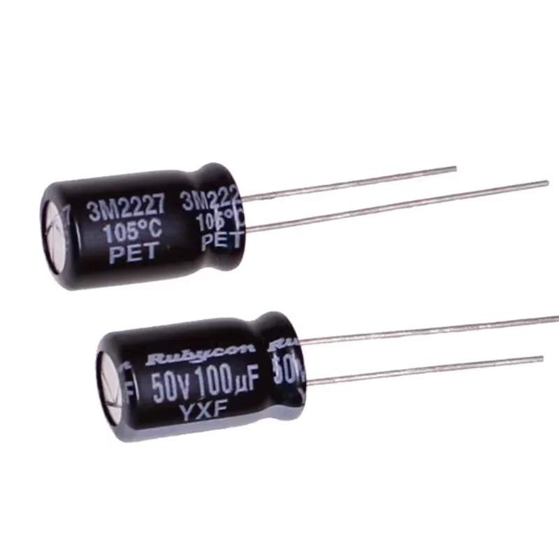 

20PCS YXF Rubycon Electrolytic capacitor 100UF 50V Japan capacitor 25V100UF 8*11.5 HE high frequency