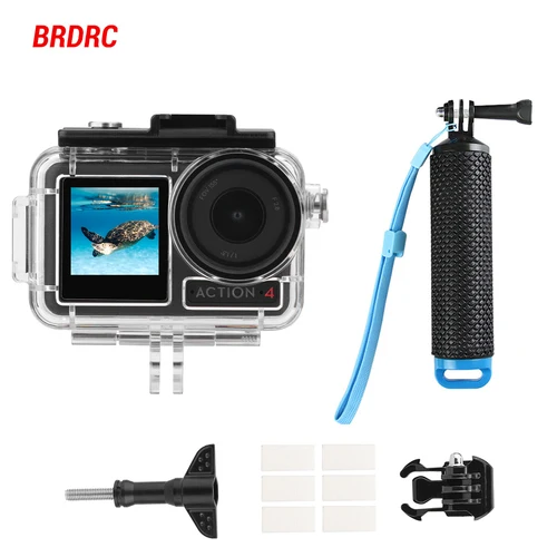 BRDRC 60M funda impermeable para DJI Action 5 Pro/Osmo Action 4 cubierta de carcasa de buceo subacuático accesorios protectores de cámara