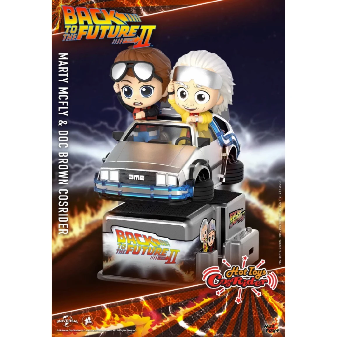 In Stock Original Hot Toys CSRD022 BACK TO THE FUTURE Doc Brown Electric Rocking Car Movie Character Model Collection Artwork