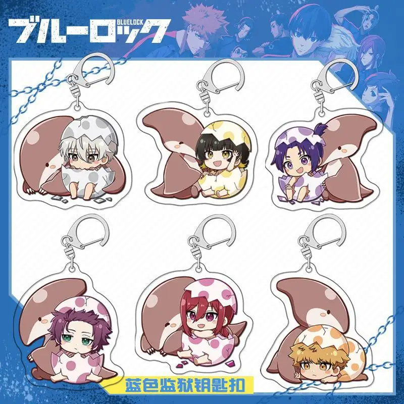 Anime Blue Lock Acrylic Girl Pendant Jewelry Cute Creative Keychain Fashion Bag Charms Ornaments Key Ring Friends Gift Figure