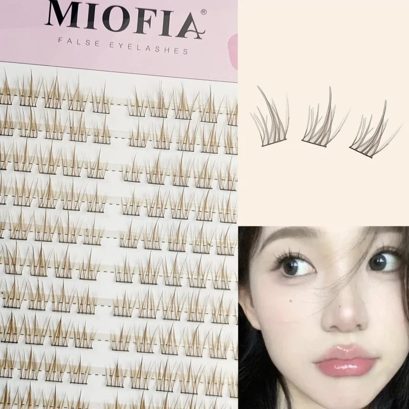 

Korean Natural Lash Bundle 1 Box 100 Clusters 3D Natural Mink False Eyelash Personal Soft Large Capacity Eyelash Makeup Tool