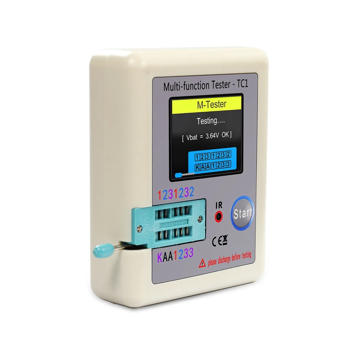 LCR-TC1 Tc1 Display Multifunctionele Tft Backlight Transistortester Voor Diode Triode Condensator Resistor Transistor