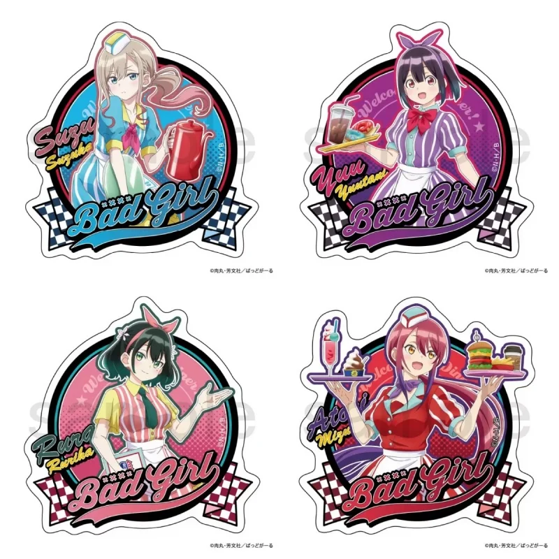 

Anime Bad girl Acrylic key ring keychain Student schoolbag hangers Waiter series Cute bag decoration items Collectibles Gifts