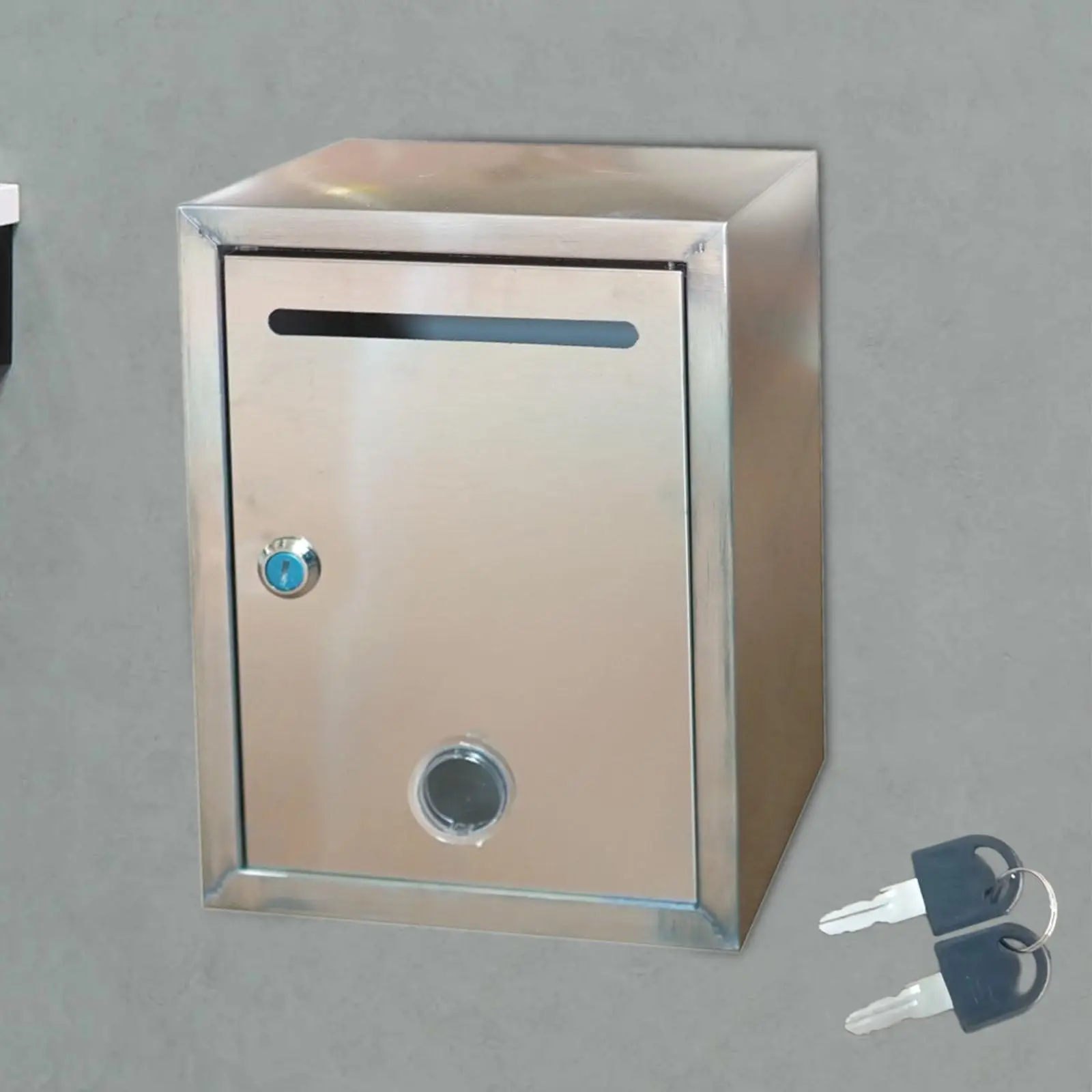 

Suggestion Box with Lock Metal Ballot Box for Suggestions Voting Fundraising