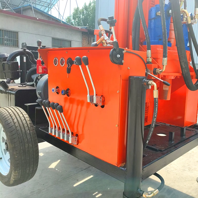 Customized Wheel Type 200m Deep Water Well Drilling Rig Diesel Hydraulic Rotary Portable High Quality