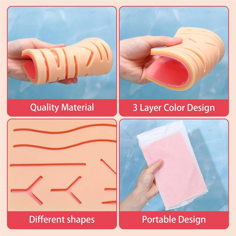 3 Pcs Suture Pad 3 Layer Suture Practice Pad With Wounds Suture Practice For  And Vet Students Practice