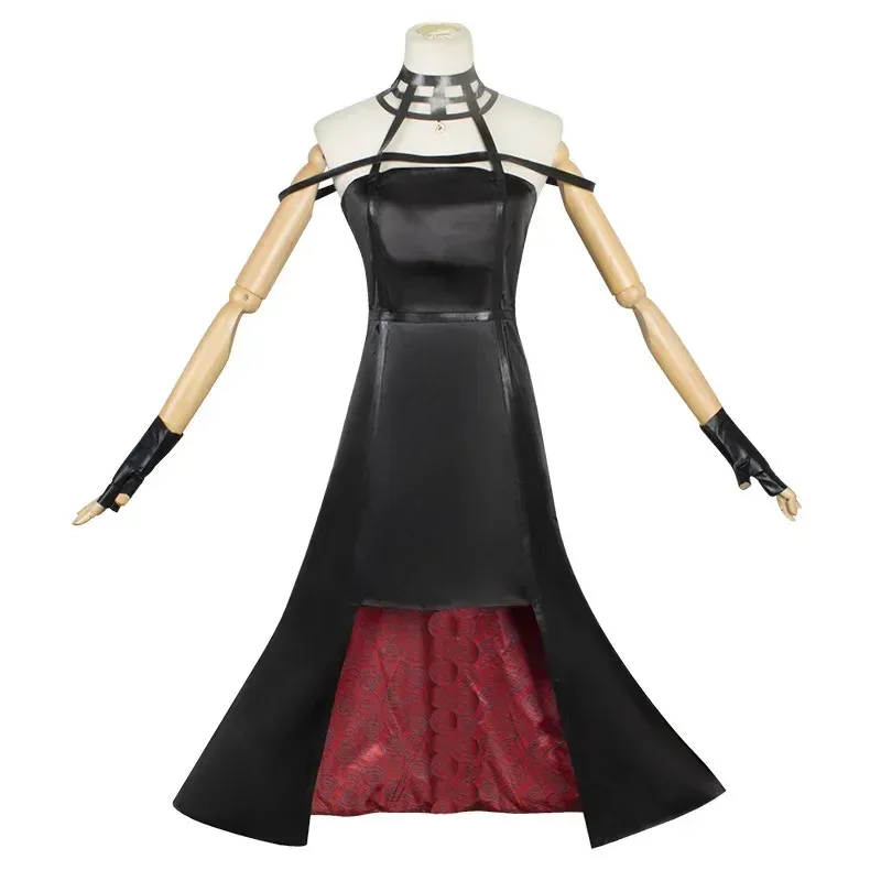 فستان تنكري جديد لعام 2025 من Anime Spy X Family Yor Forger طقم تنورة باللون الأسود والأحمر ☆ ☆ ☆ أأ