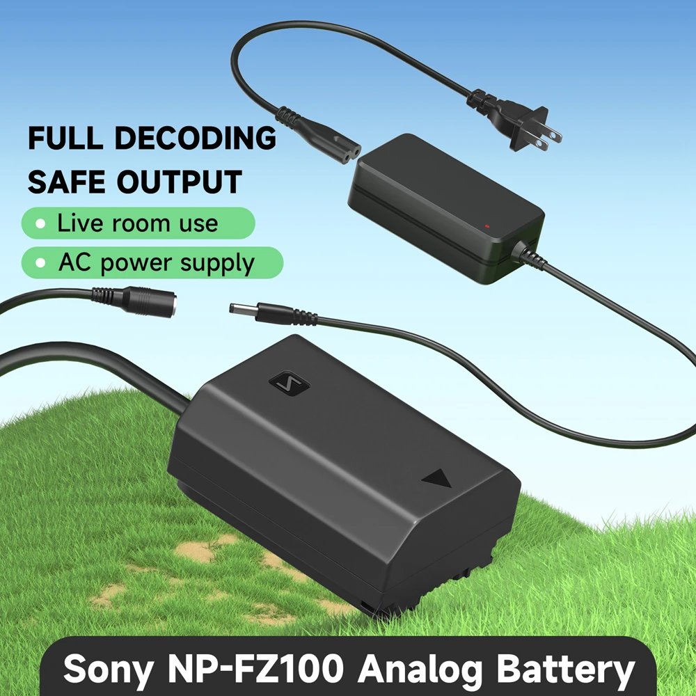 Palo NP-FZ100 NP FZ100 Dummy Battery AC-FZ100 DC Coupler for Sony a6600 a7C A7M3 A7RM3 A7RM4 A7SM3 a9 A9M2 ILCE-7SM3 ILCE-9