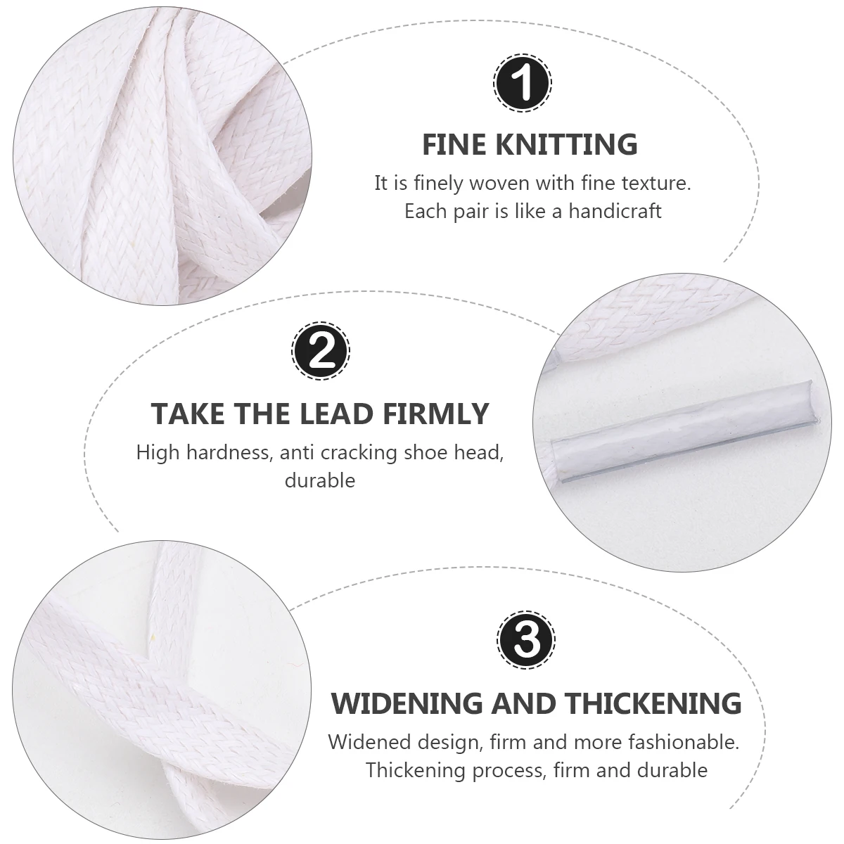 

Cotton Waxed Shoelaces Environmentally Friendly Flat Hair Sneakers Practical Sports