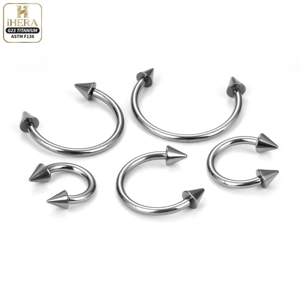 1/5PC G23 Titanium Nose Rings Piercings Lip Eyebrow Ear Septum Helix Cartilage Septum Body Jewelry Piercing Labret Nariz C Rod