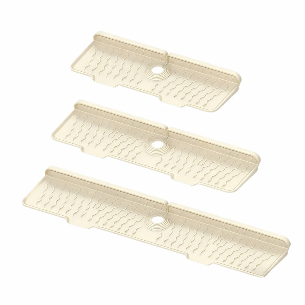 Drain Pad Non-Slip Silicone Faucet Mat S/M/L Waterproof Sink Draining Pad Reusable Flexible Countertop Protector Kitchen Sink