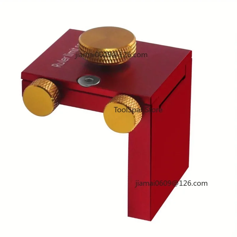 Woodworking Scriber Steel Ruler, T-Shape Stop Block Positioning Tool for DIY Measurement