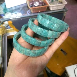 Blue Amazonite Stone Beads Bracelet Natural Gemstone Jewelry Bangle For Woman For Gift Wholesale !