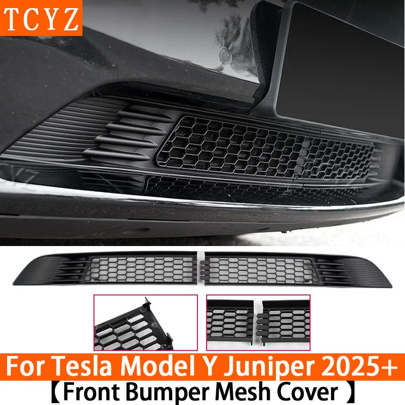 

Автомобильный нижний бампер, сетка от насекомых, пыленепроницаемая внутренняя вентиляционная решетка, крышка для Tesla Model Y Juniper 2025 и Model 3 Highland 2024+