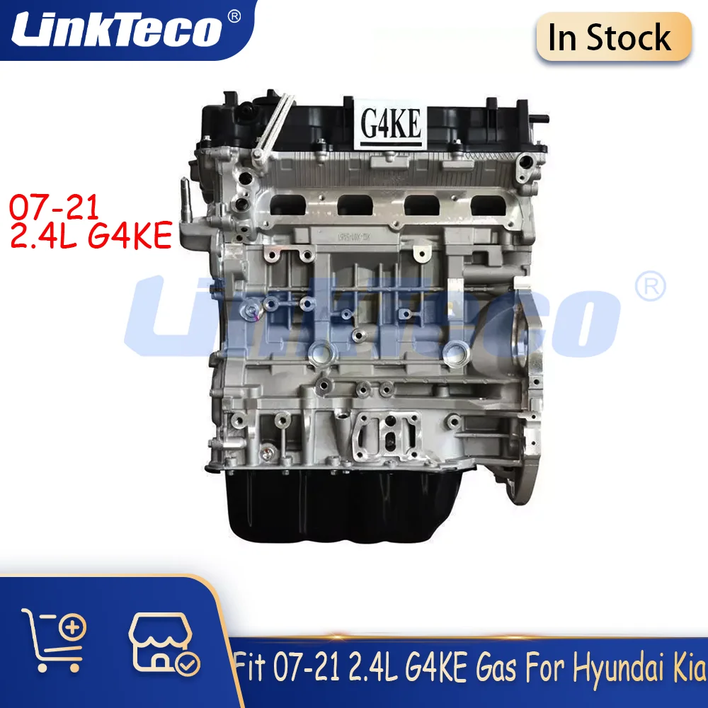 Bloque de motor conjunto de bloque de cilindros largo compatible con G4KE 2.4L L4 Gas para 07-21 Hyundai Kia Tucson Optima Forte Sonata Grandeur Santa