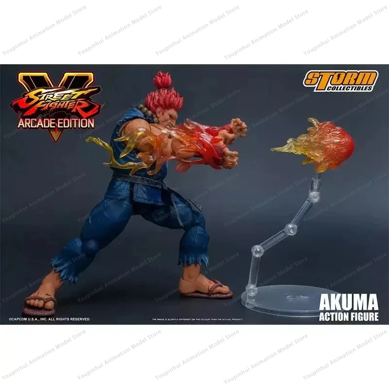 In Stock Original Storm Toy 1/12 AKUMA Red-haired Gouki Street Fighter Soldier in Stock Anime Model Toy Action Figure