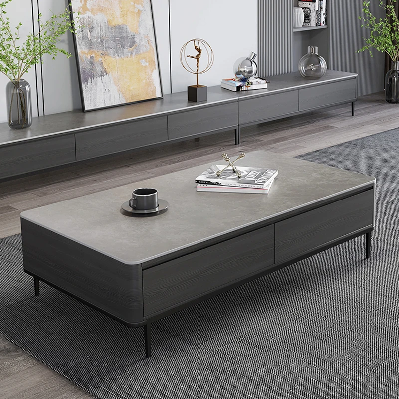 Standing Moving Side Table Dinner Writing Drawers Luxury Modern Living Room Coffee Table Designer Meubles Lounge Suite Furniture