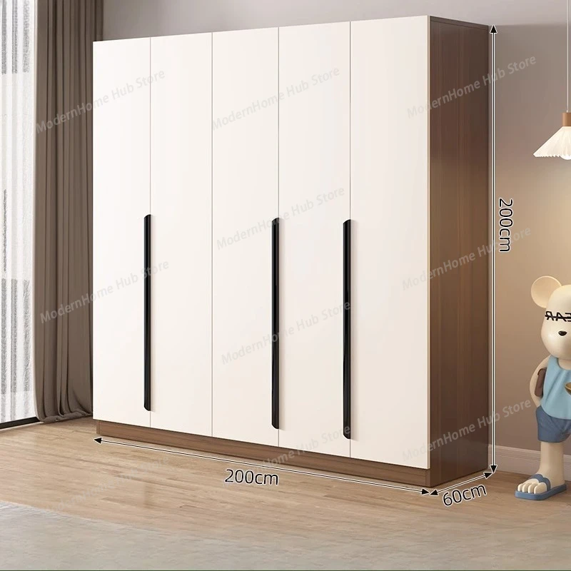 Rustic Simple Wardrobe Black Cabinet Heavy Duty Wooden Modern Wardrode Cheap Tall Armadio Guardaroba Furniture For Bedroom