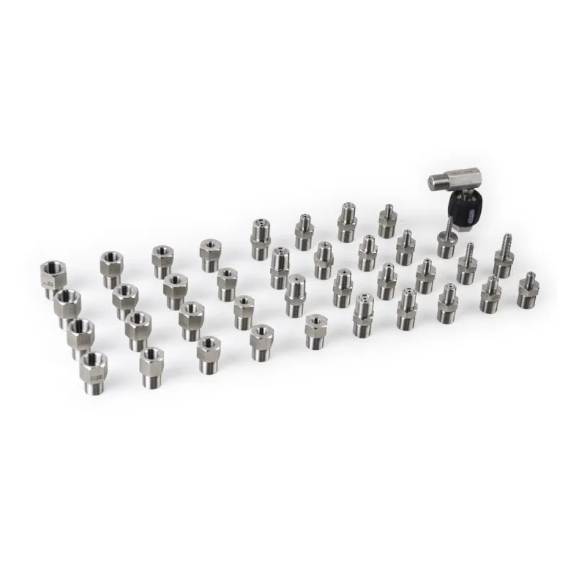OEM Stainless Steel Quick Fittings 160MPa Pressure Instrument Adapter Accessories Kit 38 Piecese Replacement Hose Tools